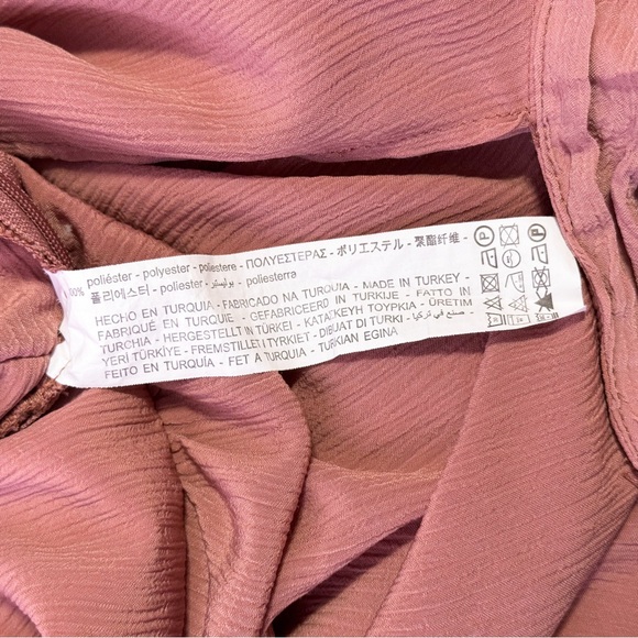 Zara | Blush Pink Ruched Mock Neck Open Back | XS | EUC - Picture 7 of 8
